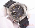 Panerai Luminor Submersible SS Rubber band Watch 47mm Textured Dial